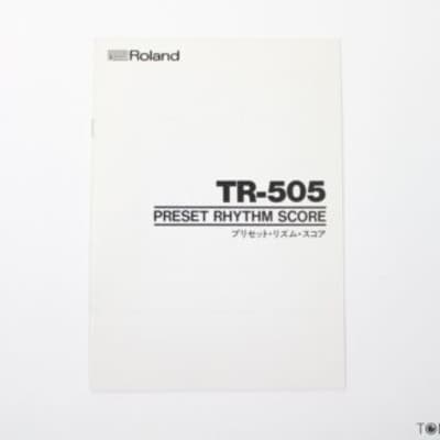 ROLAND TR-505 PRESET RHYTHM SCORE book manual patterns VINTAGE GEAR DEALER minty