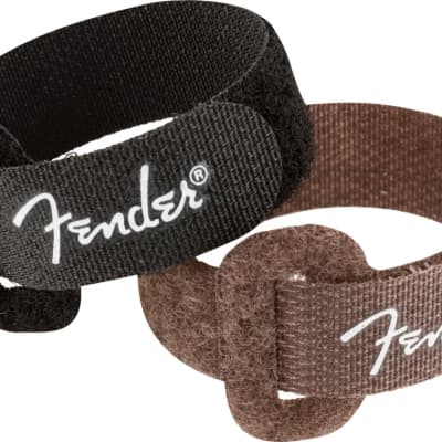 Genuine Fender Guitar/Instrument Cable Ties, 7", Black and Brown, Set of 6 image 2