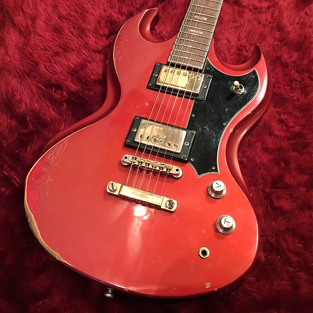 c.1971 Vox (Vibromatic) SG-200 MIJ Vintage Guitar Deep Red | Reverb