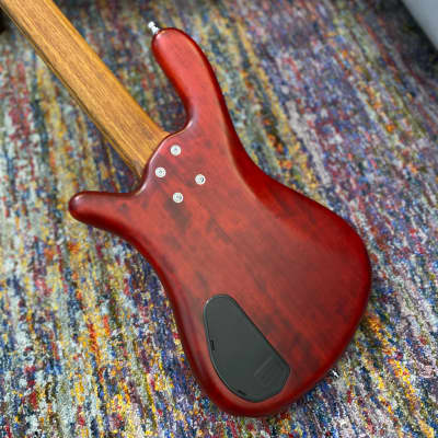 Warwick German Pro Series Streamer LX-5 String Bass - Burgundy Red Transparent Satin / Cherry Body image 7