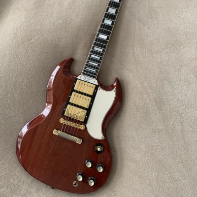 2005 Gibson SG3 1961 SG Custom Reissue with 3 Pickups in Cherry image 1