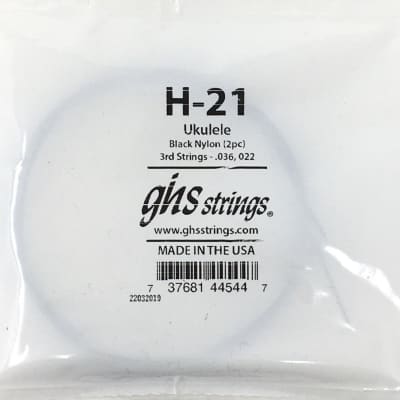 Ghs H-21 Tenor Uke 8-String "C" Pair - Black Nylon