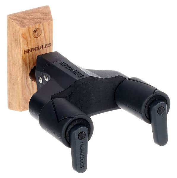 HERCULES SUPPORTO DA MURO CON BASE LEGNO NERO PER CHITARRA HCGSP-38WBK+ –  PickMusicShop