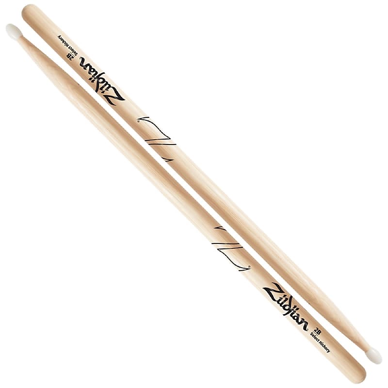 Zildjian Z2BN Hickory Series 2B Nylon Tip Drum Sticks image 1