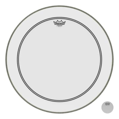 Remo Smooth White Powerstroke P3 22" Drum Head w/2.5 Impact Patch image 2