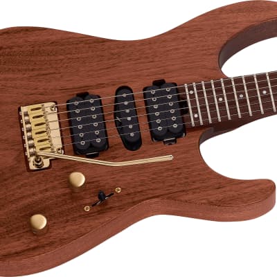 Charvel MJ DK24 HSH 2PT E Mahogany with Figured Walnut Natural Made In Japan image 3