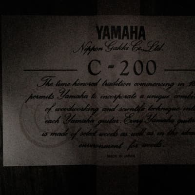 Yamaha C-200 Classical Guitar w/ Hard Case image 7