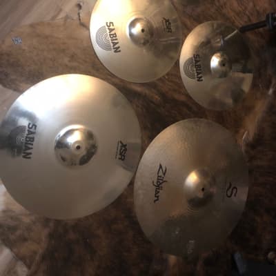 Sabian and Zildjian Cymbals 14" Hi Hats, 14" Fast Crash, 18" Fast Crash, 20" Zildjian "S" Medium Thi image 1