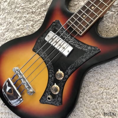 Norma EG-460-1B Bass Guitar 1970s Sunburst in Original Box image 10