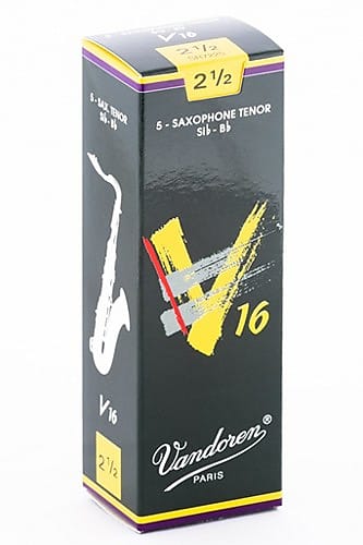 Vandoren V16 Series Tenor Saxophone Reeds, Box Of 5 (2.5)(New) image 1
