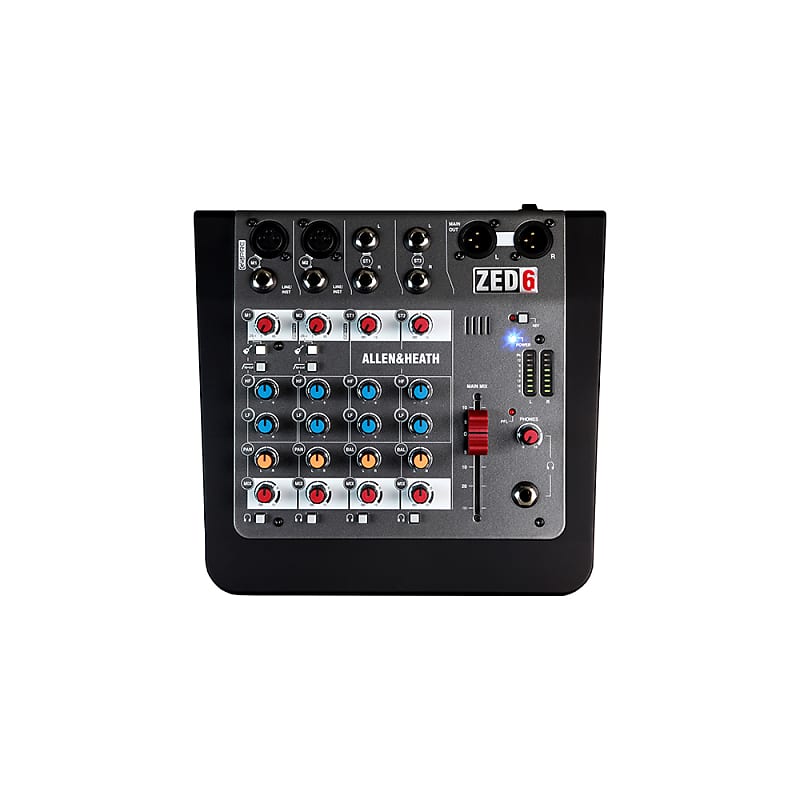 Allen & Heath ZED-6 6-Channel Analog Mixer for Churches Schools Drums Synths image 1