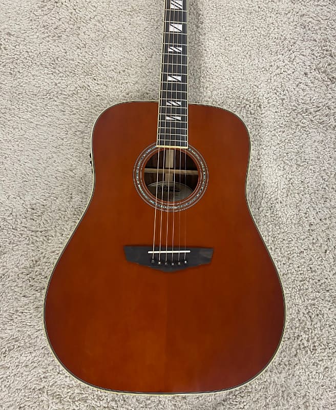 D'Angelico Excel Lexington Acoustic Electric Guitar, Auburn DAED300AUBGP w/Case image 1