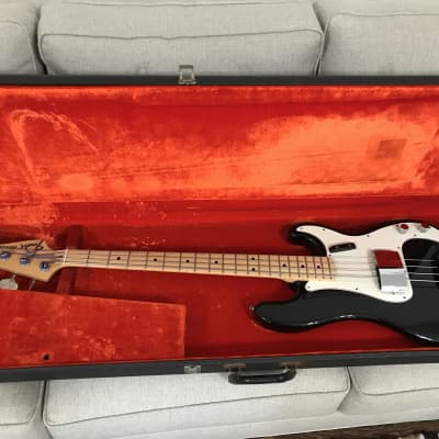 1973 Fender Precision Bass -  Black, Maple - Nice! imagen 1