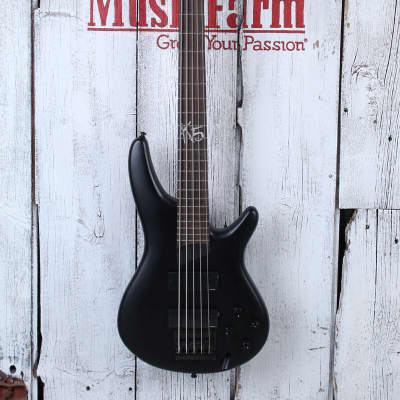Ibanez K5 Fieldy Signature 5 String Electric Bass Guitar Black Flat Finish image 2