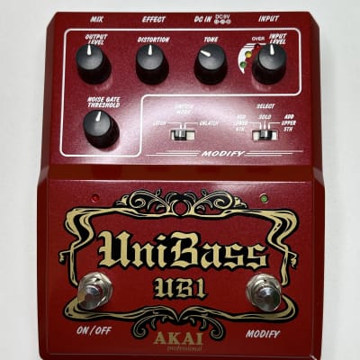 Akai UniBass UB1 Harmonized Bass Distortion 2000s - Red for sale