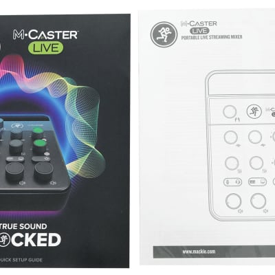 Mackie M Caster Live White Streaming Podcast Phone/USB Mixer+MC-150 Headphones image 14