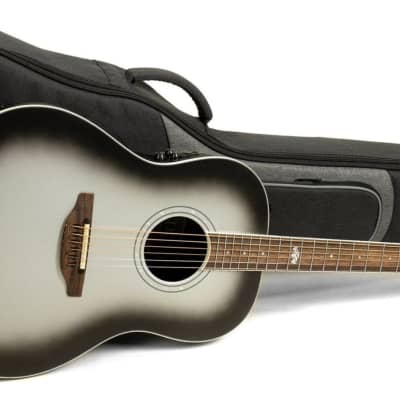 Mint Ovation Ultra Series Acoustic/Electric Guitar w/ Gig Bag - Silver Shadow for sale