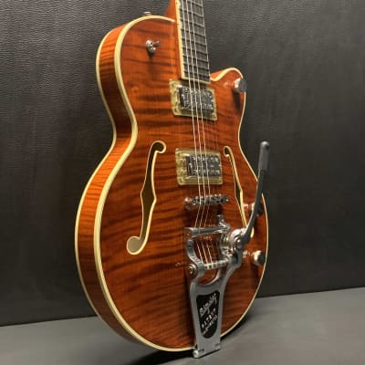 Gretsch Players Edition Broadkaster Jr. Center Block Single-cut With String-thru Bigsby and Flame Maple G6659TFM for sale