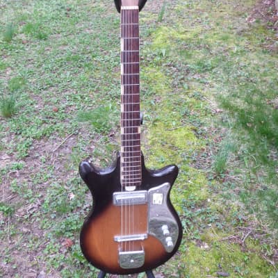 Teisco Crown single pickup guitar  1960's sunburst image 1