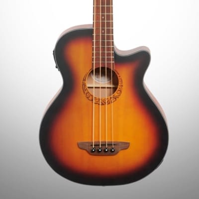 Luna Tribal 34-Inch Scale Acoustic-Electric Bass for sale