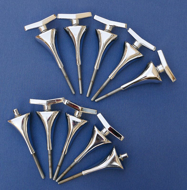 Sonor Phonic Lite Hilite Signature T-rods Tension Rods Claws Clawhooks Bass Drum Lot of 10 Vintage image 1