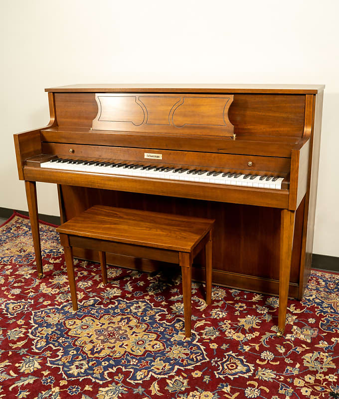 Schumann Upright Piano | Satin Walnut | SN: J14189 image 1