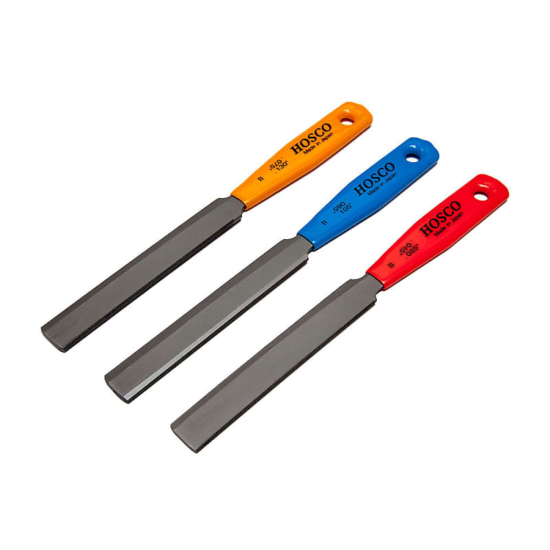 Hosco Double Edged Nut Slotting Files Bass Guitar Set Reverb