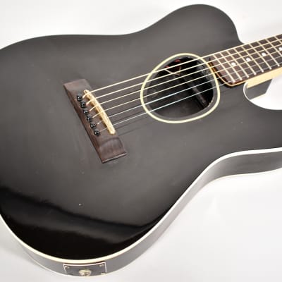 Circa 1985 Kramer Ferrington Black Finish Vintage Acoustic Electric Guitar w/OHSC image 3
