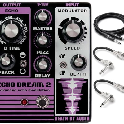 New Death By Audio Echo Dream 2 Echo Modulation Guitar Effects Pedal w/Cables image 1