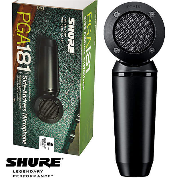 SHURE PGA181 SIDE-ADDRESS CONDENSER MICROPHONE WITH XLR CABLE Free Shipping image 1