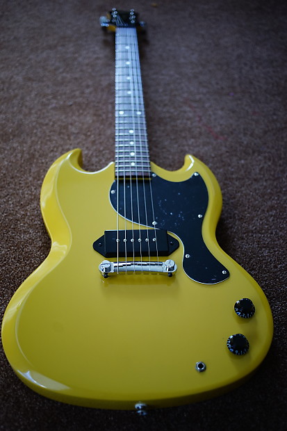 Rare Epiphone Tv Yellow SG Junior Dog Ear P90 Awesome AC/DC Sound Jr Gibson