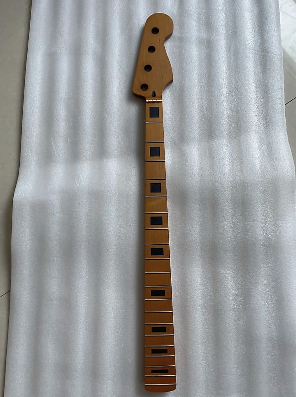 4 Strings Roasted Maple Wood Bass Guitar Neck with Maple Reverb UK