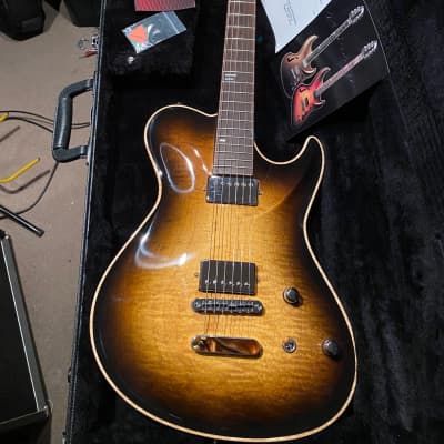 MJ  Big Sky 2014 As-New.  2 Burst.  Pearly Gates.  Carved Curly Maple Top.  Flame Maple Neck.  Sexy image 2