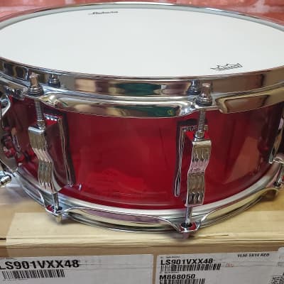 Ludwig Vistalite Red 5x14" 50th Anniversary Collector's Bowtie Lug Molded Acrylic Snare Drum | NEW Authorized Dealer image 6