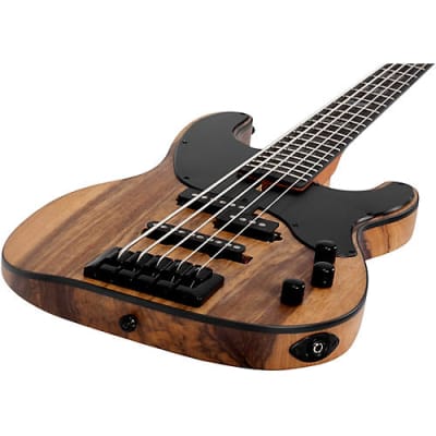 Schecter Guitar Research Model-T 5 Exotic 5-String Black Limba Electric Bass Satin Natural 2833 image 6