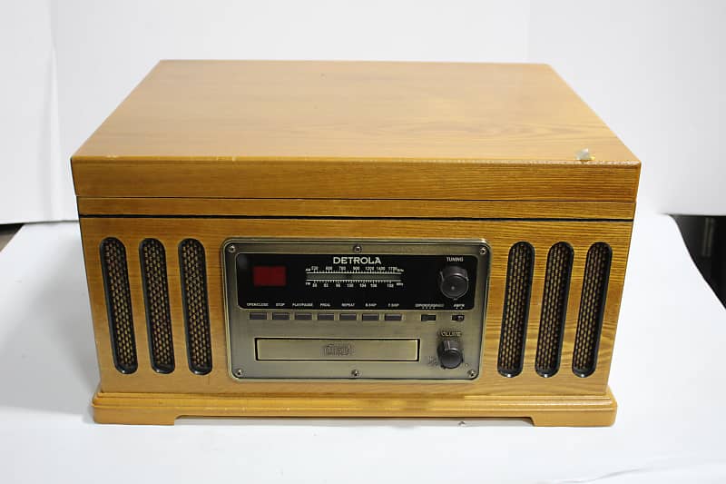 Detrola KM837 Record/ CD AM/FM/Cassette Player 2004 Reverb