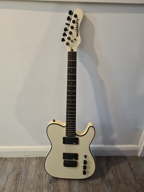 Rare Vintage Japanese Washburn Tour Telecaster BBR WT-24 WWBB 1985 White image 1