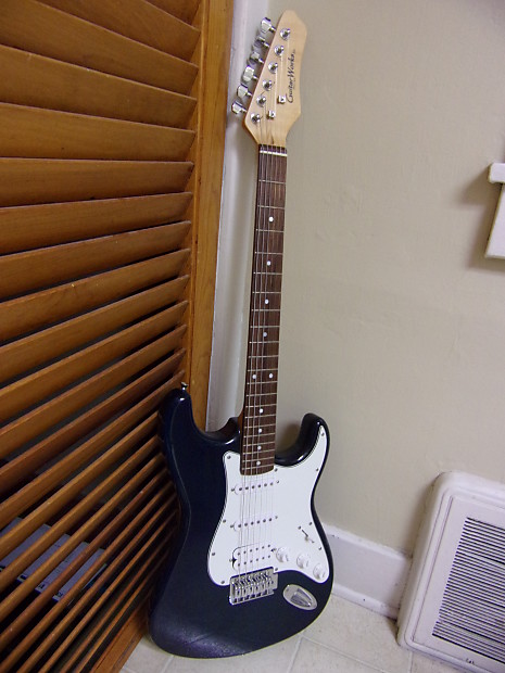 Guitar Works Inc GuitarWorks Dark Blue Strat Style guitar w gig bag Reverb