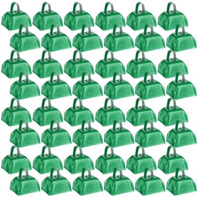 Solid Colored Cowbells, Bulk Set of 12 - For Sporting Events, School Spirit  and Parties (White)