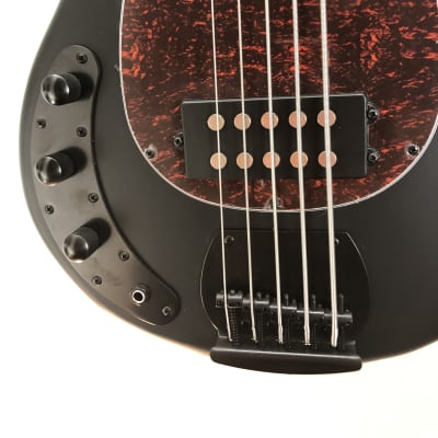 Harley Benton MB-5LH BLK 2022 Matte Black 5-String Bass Guitar - LEFTY - image 3