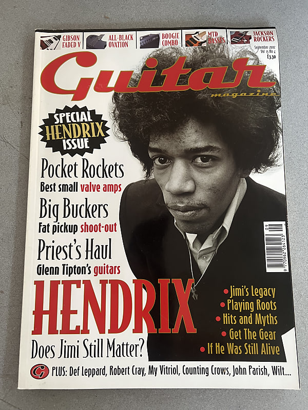 Guitar Magazine UK Jimi Hendrix Edition 2002 Black and White | Reverb