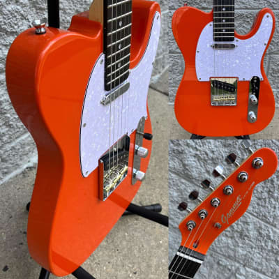 GAMMA Custom Electric Guitar TG24-03, 6-String Delta Star Model, Kona Orange image 11