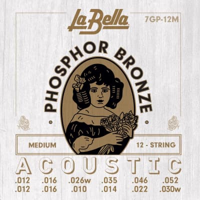 LA BELLA La Bella Phosphor Bronze | Muta di corde per chitarra acustica 12 corde 7GP-12M Scalatura: for sale
