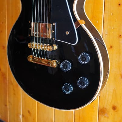 AIO SC77 Electric Guitar - Solid Black (Abalone Inlay) image 7