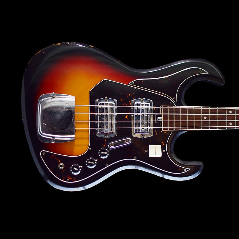 Teisco Silvertone Bass 1960s 3 Tone Sunburst Reverb