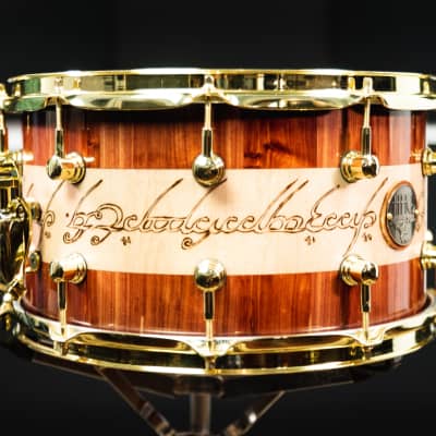 HHG Drums Lord Of The Rings Cedar/Maple Stave Snare, Ultra High Gloss image 4