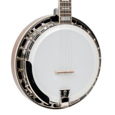 Gold Tone OB-2AT/L Mastertone Mahogany Neck Archtop Bowtie Banjo with Hard Case for Left Handed Players image 3