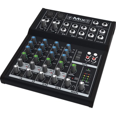 Mackie Mix8 8-Channel Compact Mixer, 20Hz to 30kHz Frequency Response, 3.8kOhms Mic-In / 1kOhms Tape Out / 22Ohms Phones Out Impedances, 2-Pin DC Conn image 12