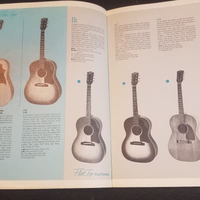 Gibson Flat Tops , Classics, Banjos, Tenors Catalog 1963 Color Cover B&W Inside image 3
