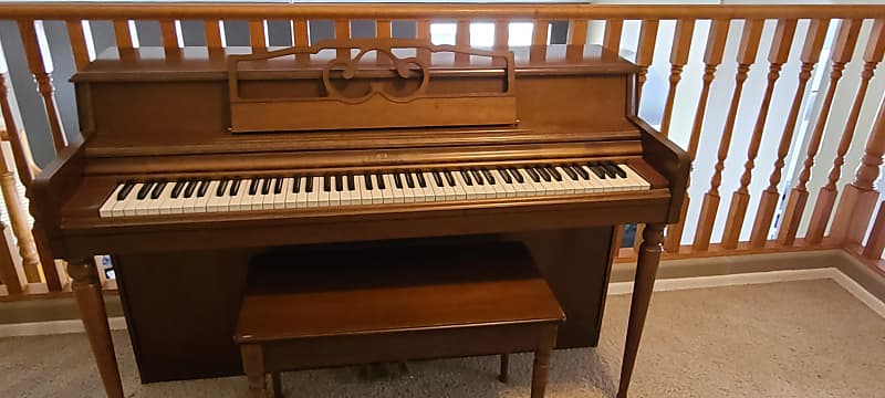 Wurlitzer Upright Piano Cherry Walnut Reverb